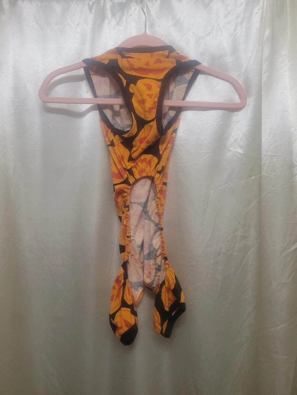 Dog Med Orange Jack-O'-Lantern Pumpkin Costume Pajamas